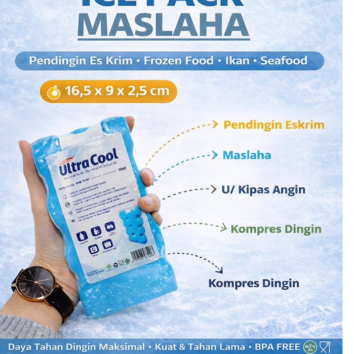 ICE PACK UNTUK AIR COOLER/ICE PACK COOL BAG/ICE PACK TAHAN BERAPA LAMA