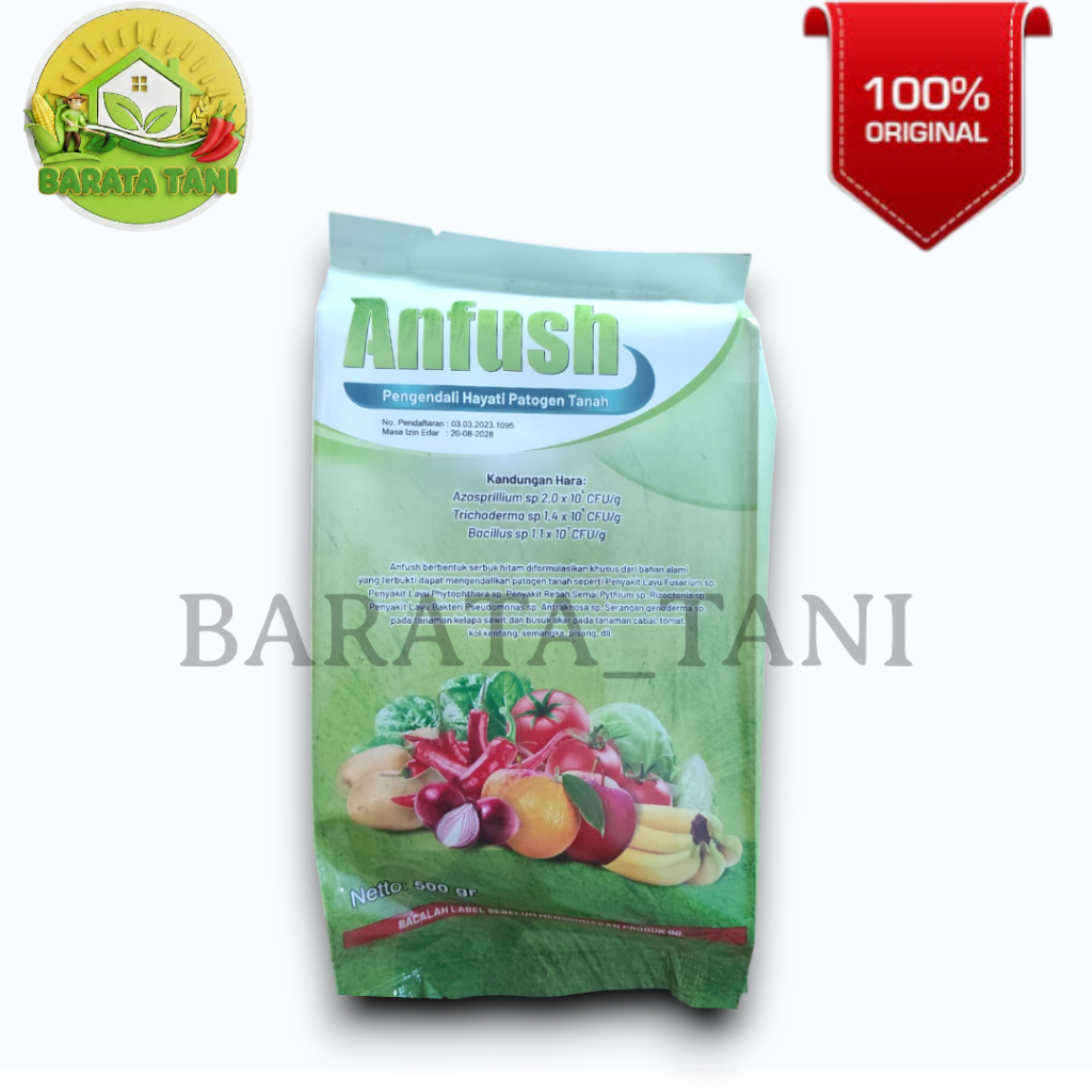 FUNGISIDA ORGANIK ANFUSH Trichoderma 500Gr Mengendalikan Jamur Tanah Organik