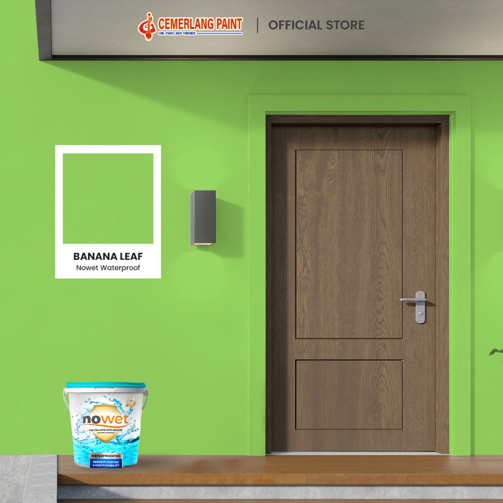 Cat Waterproof Anti Bocor NOWET Pelapis Anti Bocor Aquaproof Dak Beton Genteng Seng 4L - Warna Hijau