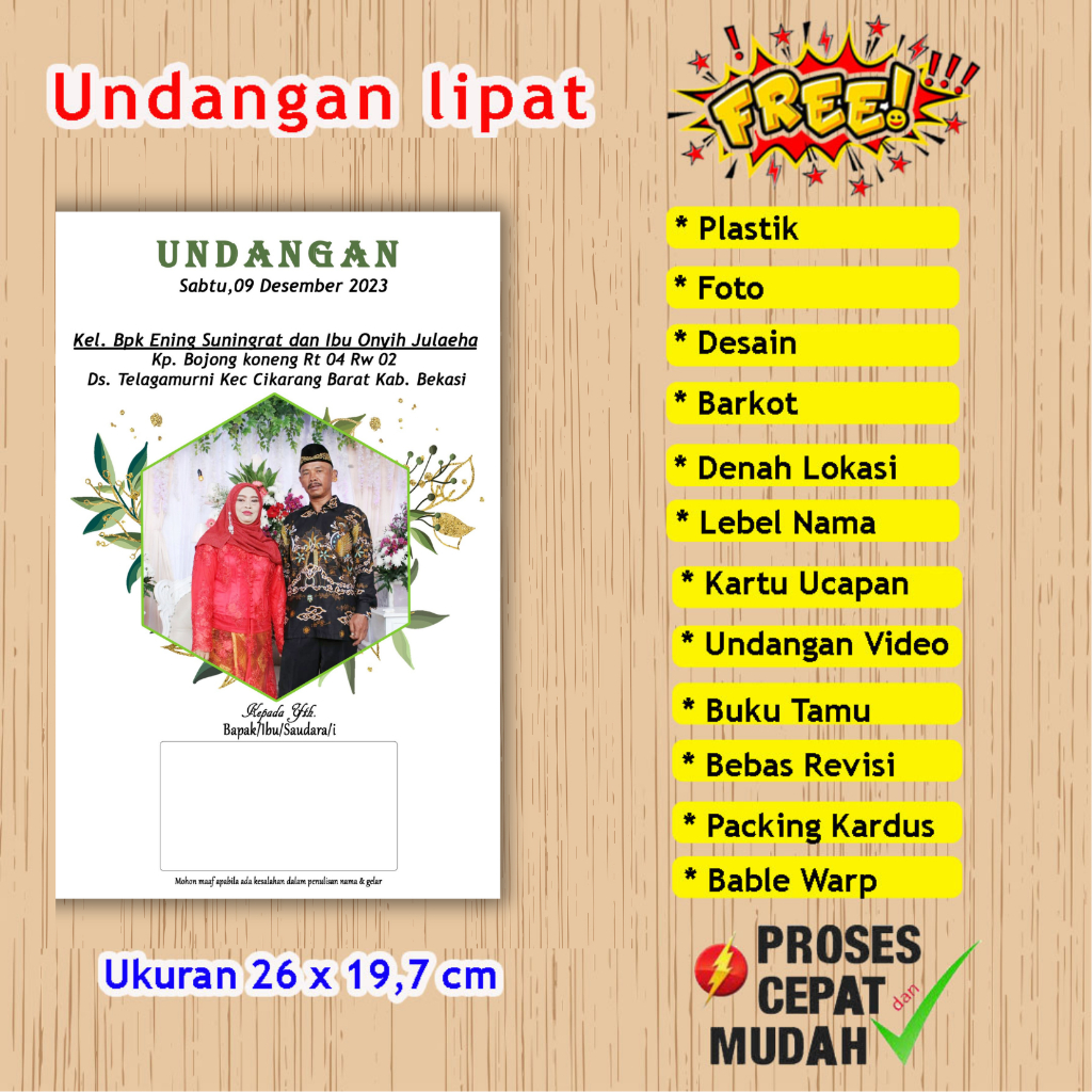 Cetak Print Undangan Khitanan Murah Simple Unik proses cepat hemat / Undangan Khitan Sunat Sunatan U