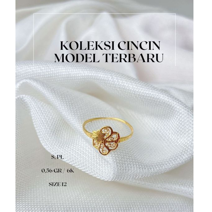 Cincin Cor Araban Emas dewasa Polos 8K (Complete Mulia)