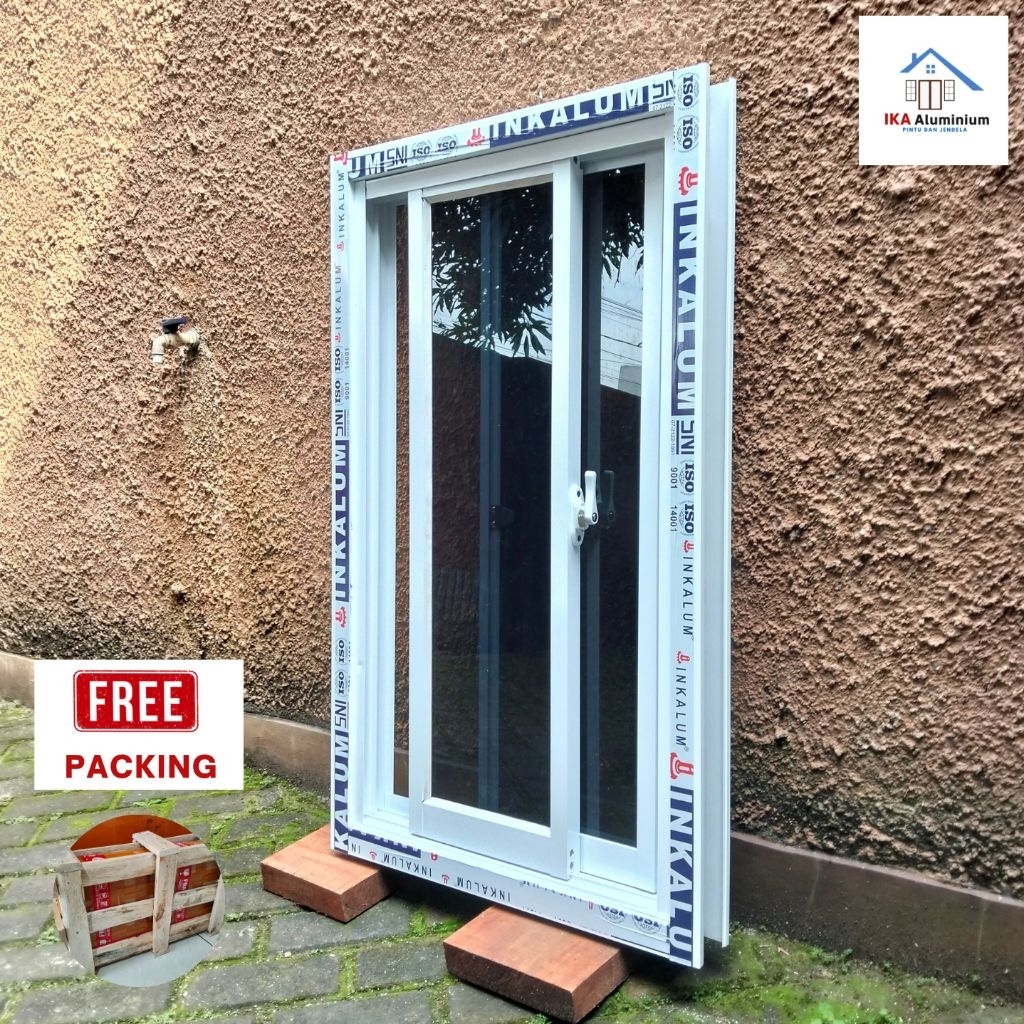 PROMO jendela aluminium sliding 60cmx100cm