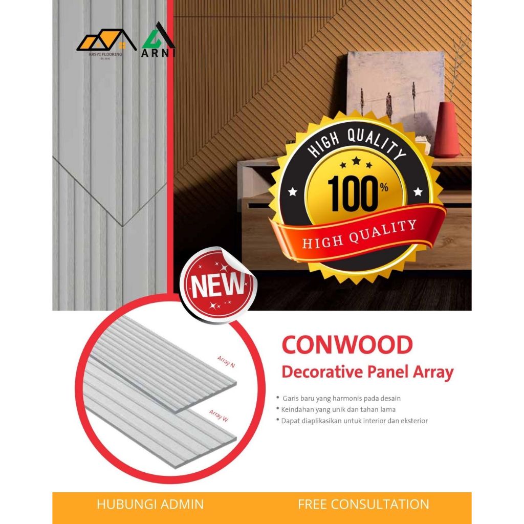 Conwood Decorative Panel Array|Dinding Conwood ANTI RAYAP
