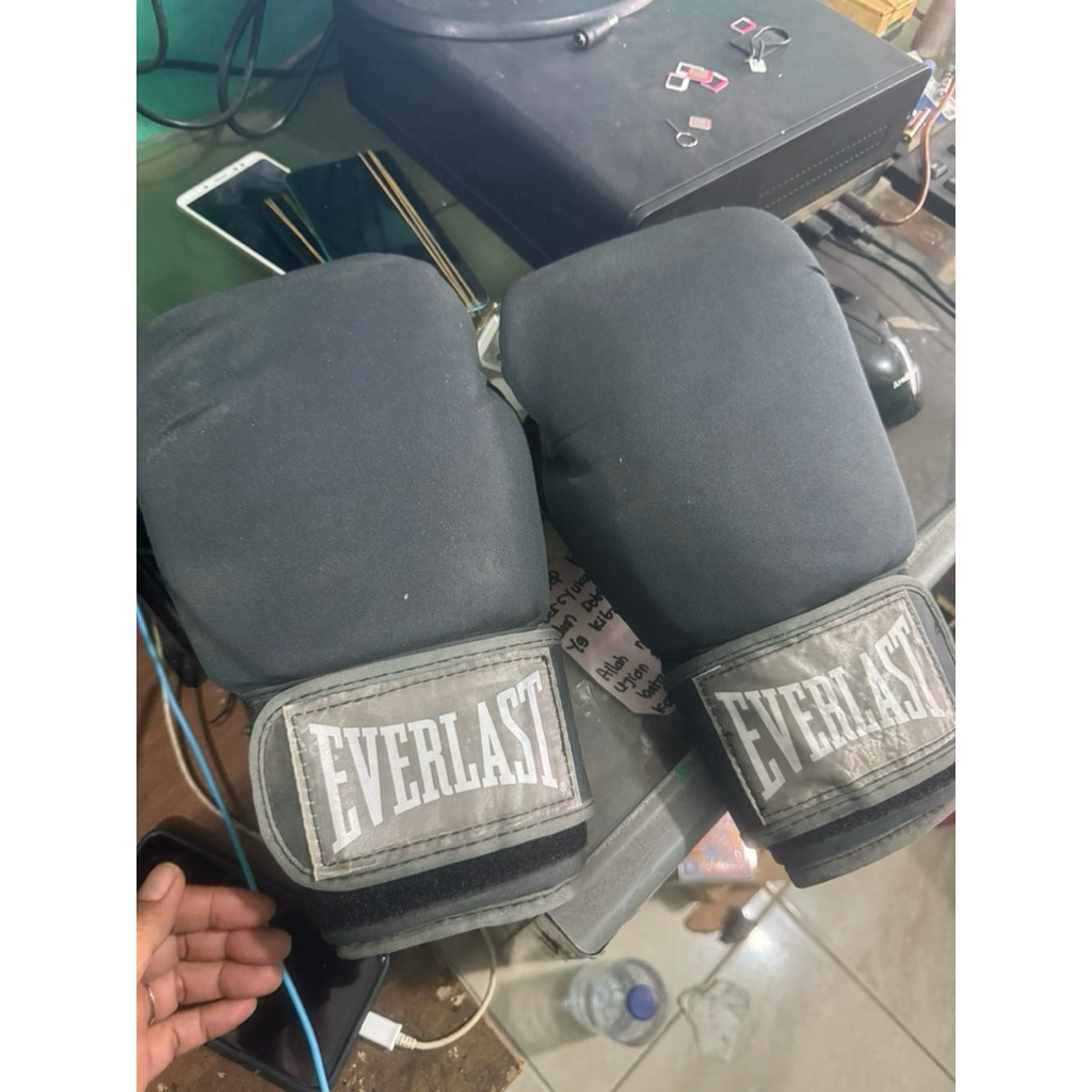 SARUNG TINJU MMA MUAYTHAI BOXING GLOVES EVERLAST POWERLOCK 12oz
