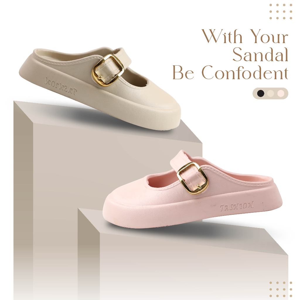 Sepatu Sandal Anak Perempuan Korean Style Buckle Strap Anti Slip 262T