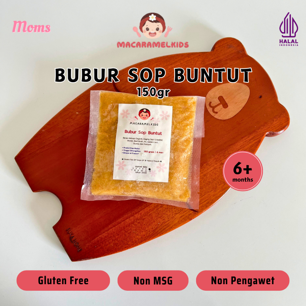 Macaramelkids Bubur Sop Buntut 150gr, Healthy Frozen Food, Menu MPASI, Makanan Bayi & Anak, Snack Ba