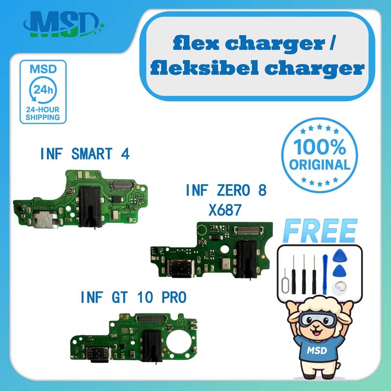Flexible Konektor Cas Charger Kualitas  For INFINIX SMART 4 / INFINIX ZERO 8 / INFINIX GT 10 PRO