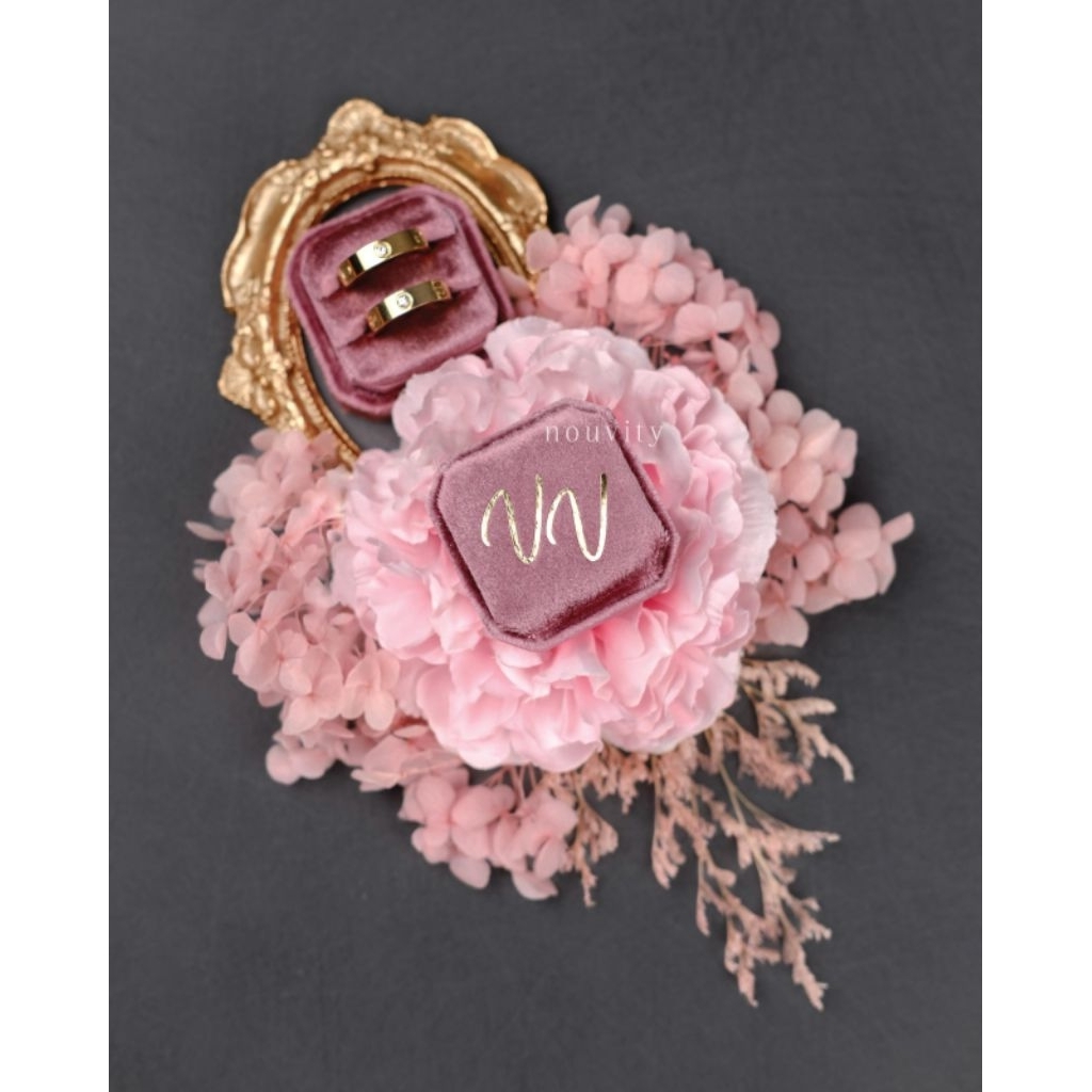 Anava Ring Box  | Custom Velvet Ring Box | Kotak Cincin Wedding | Ring Bearer | Perhiasan