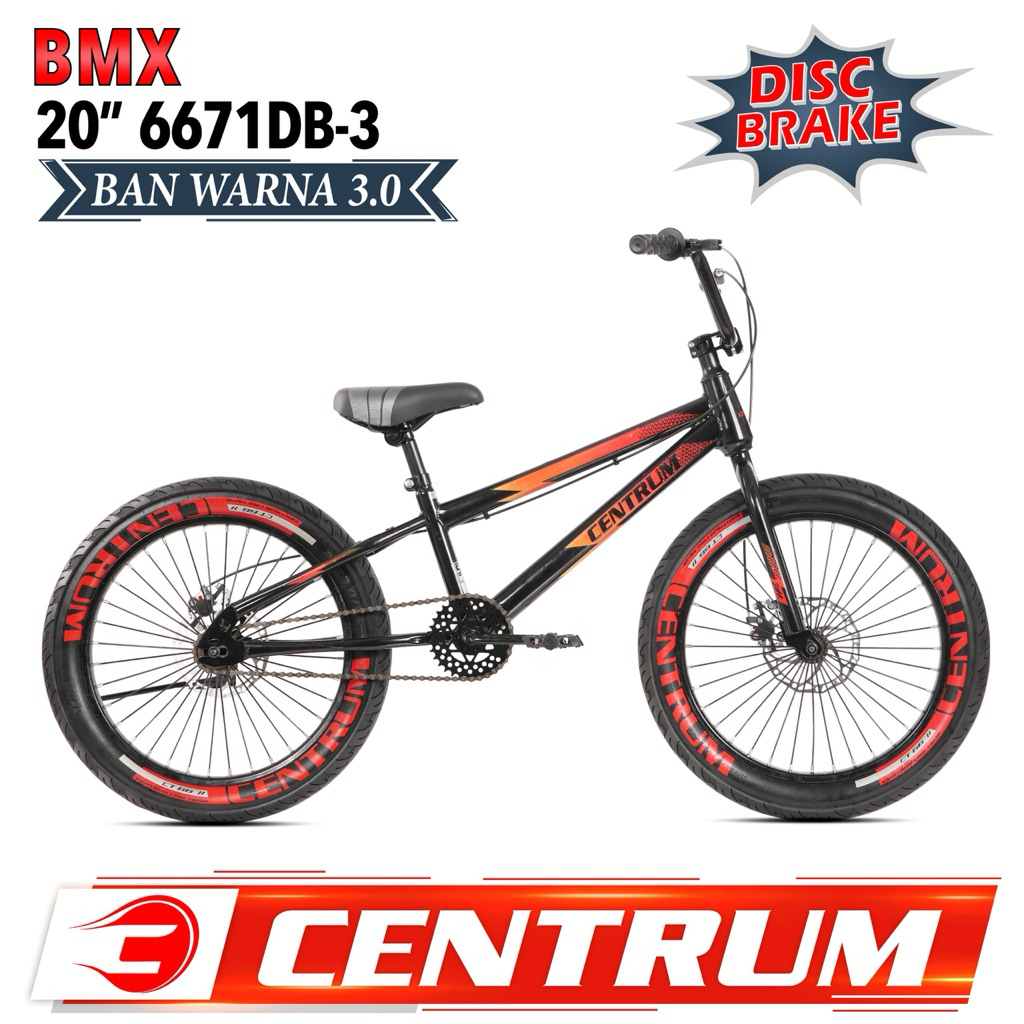 NEW Sepeda Anak BMX 20 Inch Centrum (Rem Cakram) Ban Pompa 3.0