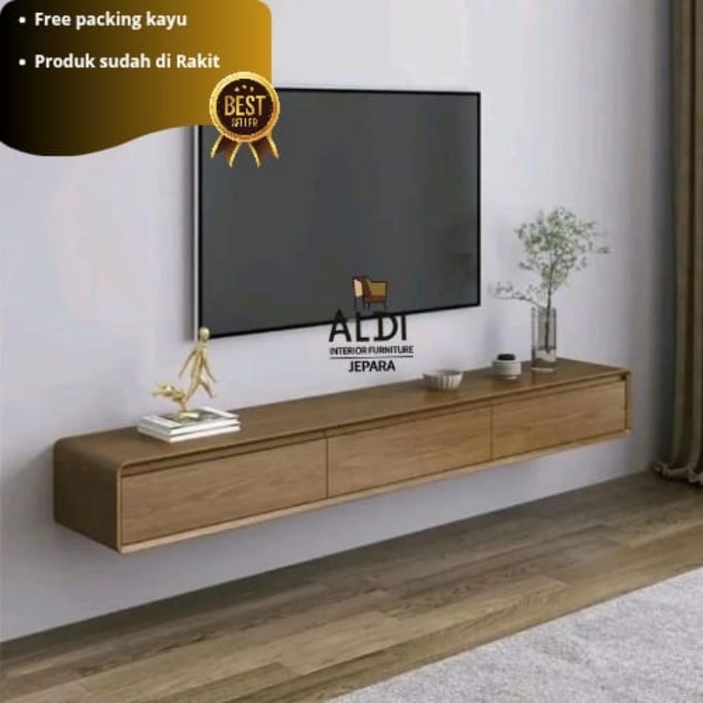 Meja Tv Minimalis modrn Gantung Terbaru Buffet Tv