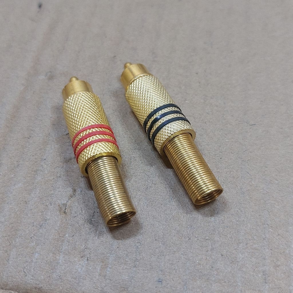 jack RCA MALE (cowok) besi warna emas gold satu set