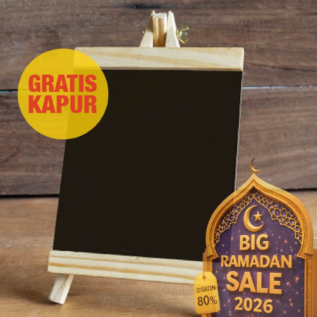 Papan Tulis Kapur Mini / Papan tulis kapur / papan tulis dan standing / papan tulis serbaguna