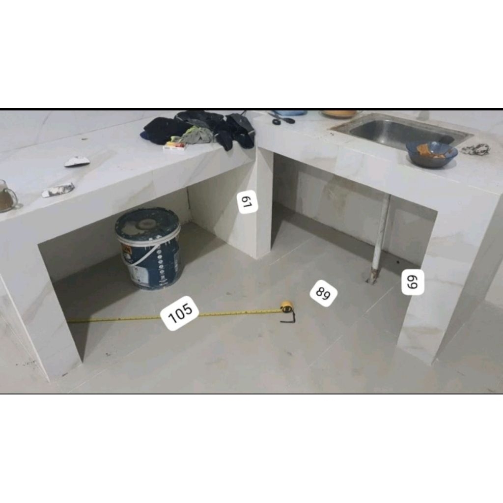 custom pintu kolong dapur aluminium