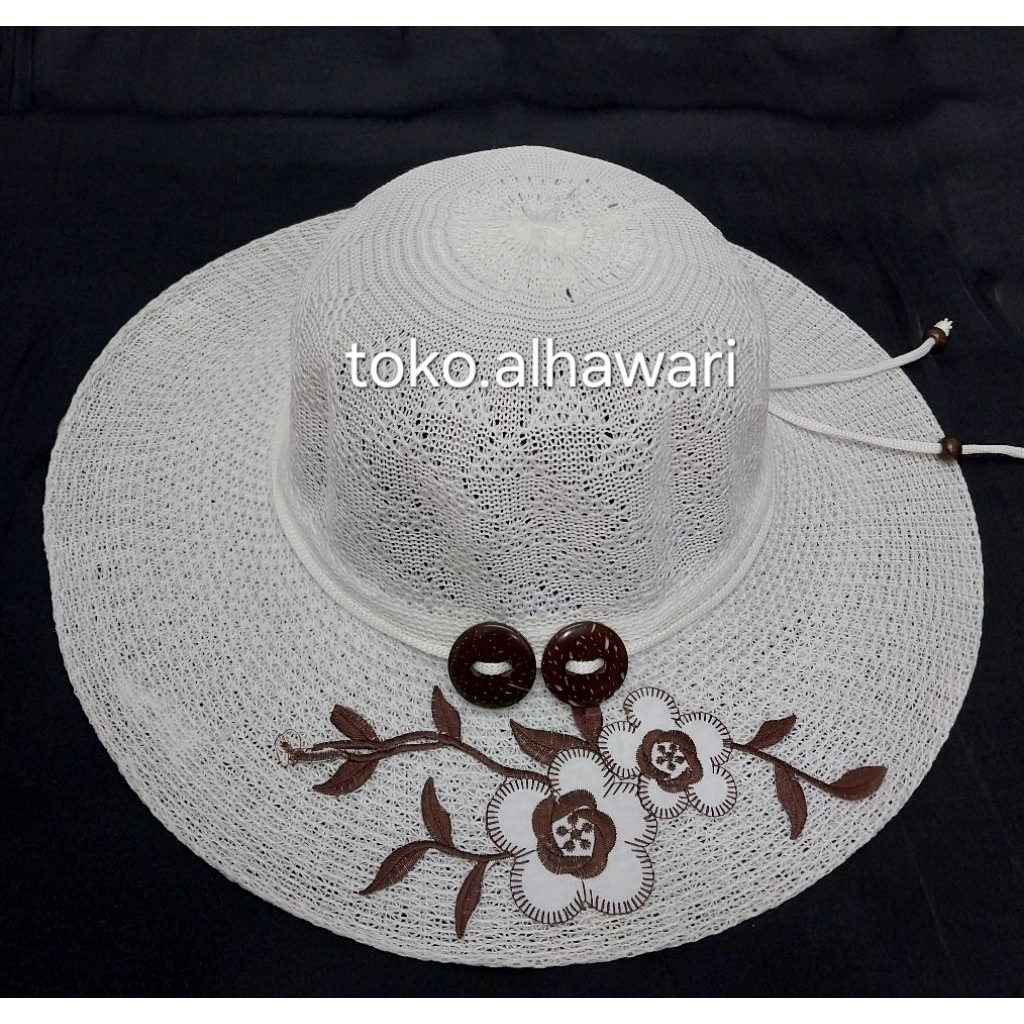 Topi rajut bundar wanita muslimah topi Haji dan Umroh