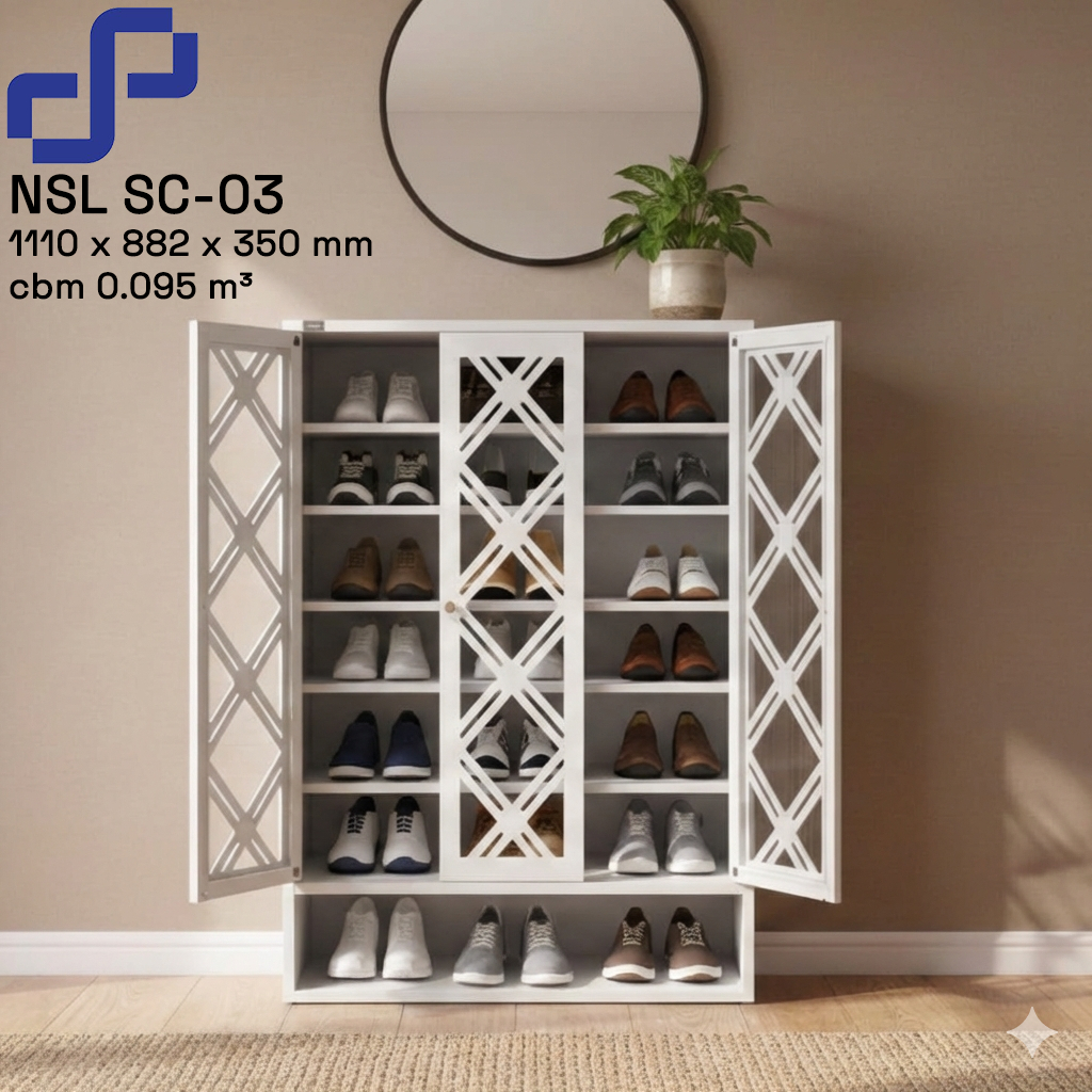 Tempat Penyimpanan Sandal - Rak Sepatu Minimalis Premium NSL SC Murah Pontianak