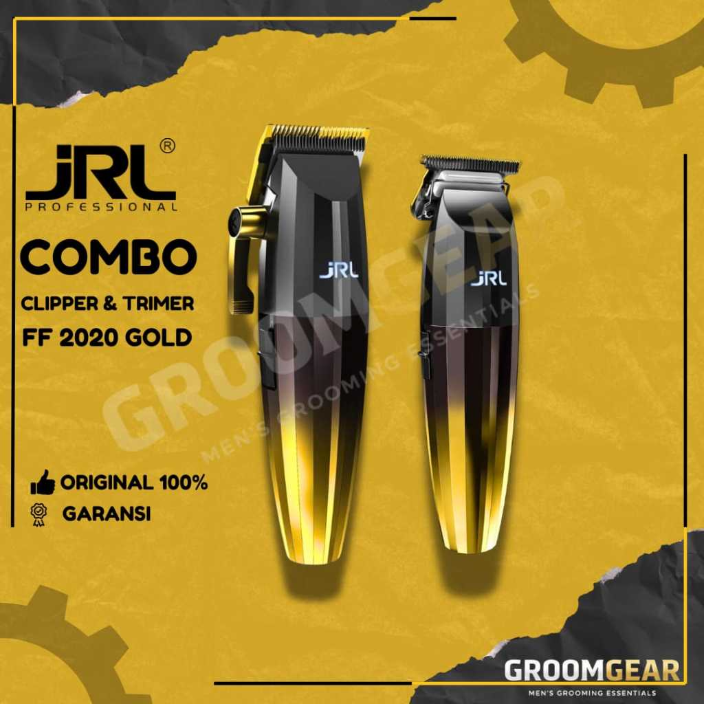 JRL Combo FF 2020 Clipper Trimmer Original Alat Cukur Rambut Barber JRL Professional Gold