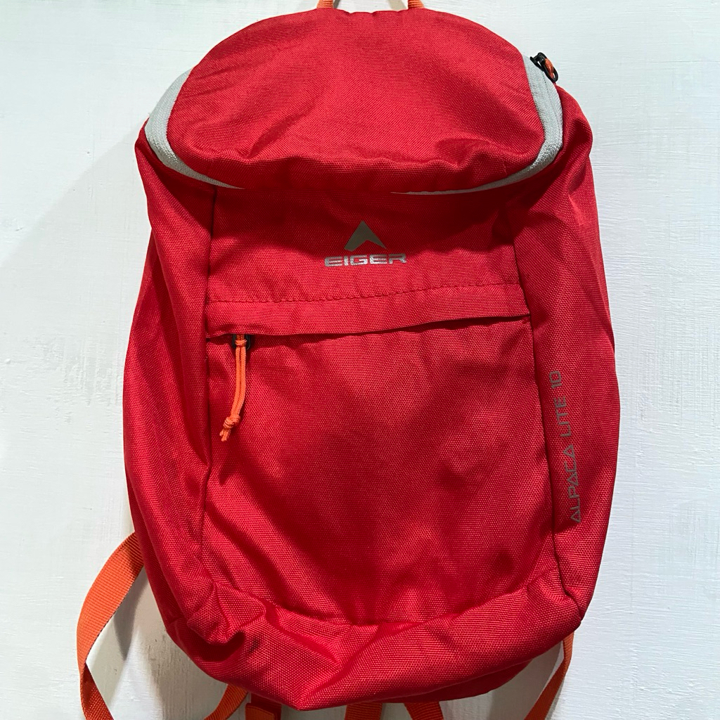 preloved pribadi eiger tas ransel mini alpaca lite 10 original backpack - red