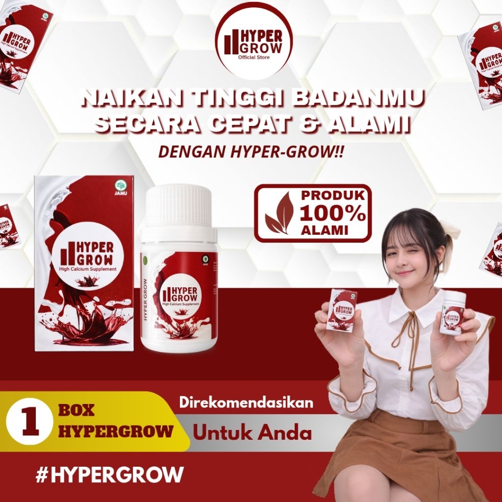 Peninggi Badan, 1 Box, Peninggi Badan Hypergrow, Susu Peninggi Badan, Peninggi Badan Alami, Peninggi
