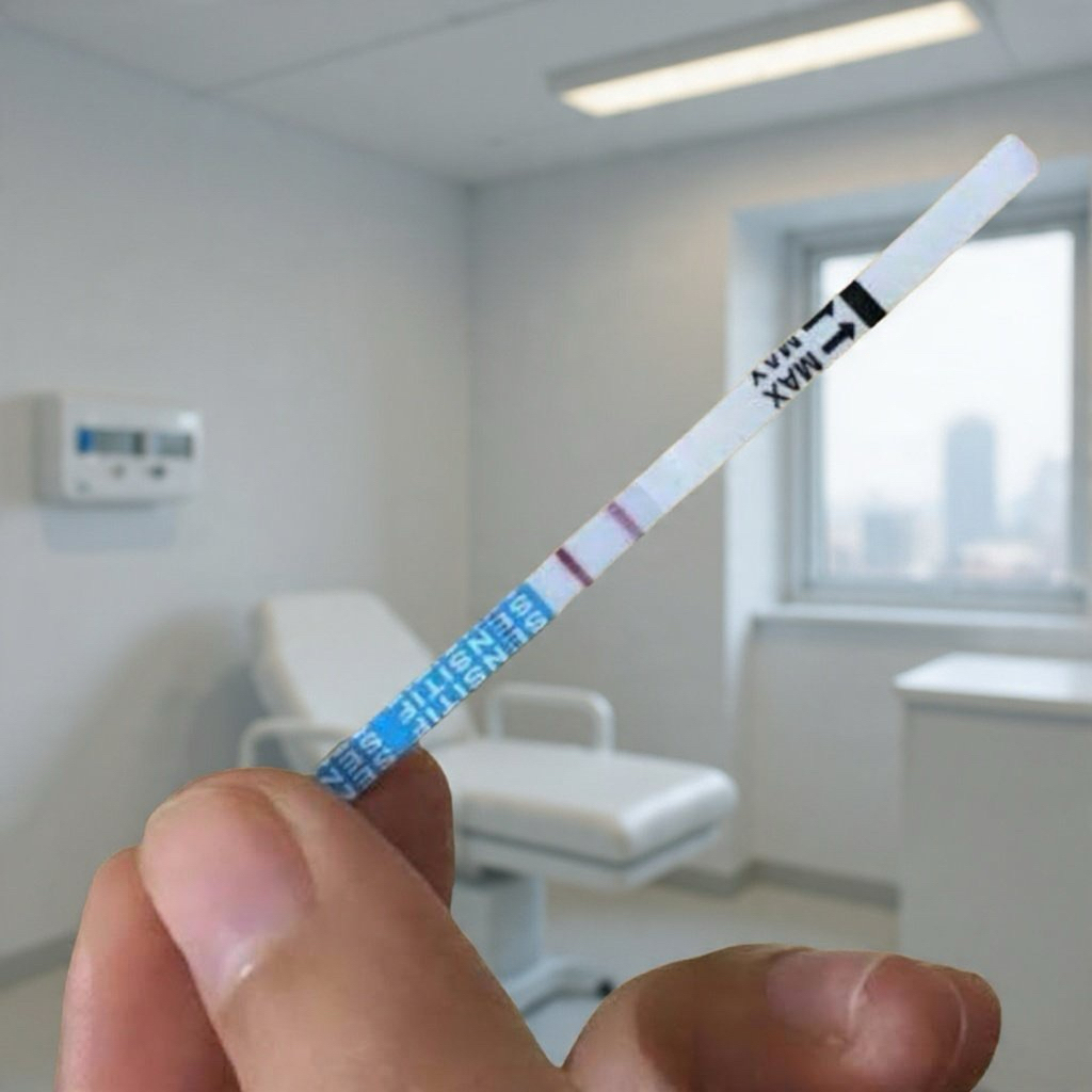 Tespek Alat Tes kehamilan hasil positif