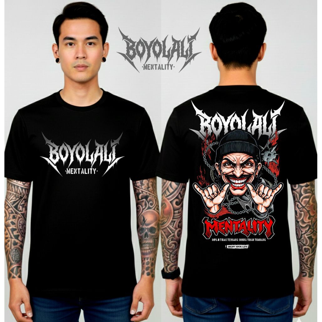 Kaos Boyolali Gaya Bebas Warna Hitam