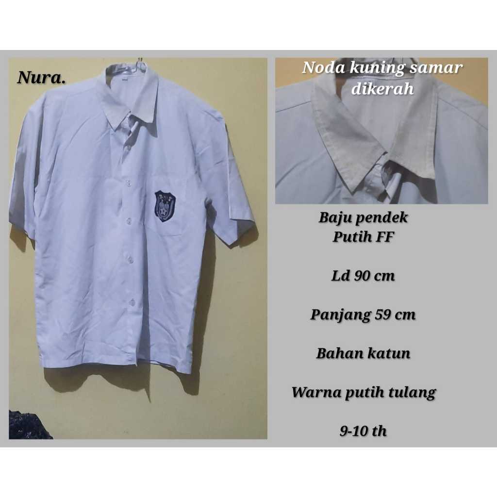 Baju seragam putih anak sekolah PRELOVE laki laki perempuan SD SMP SMA murah kondisi masih bagus