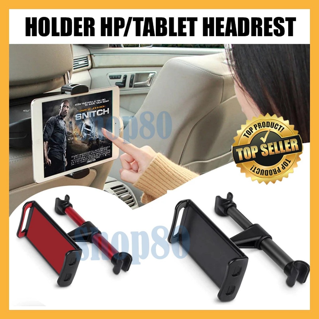 Holder Tablet / HP Holder Headrest Sandaran Kepala Kursi Mobil Car Mount Head Rest TV Tab