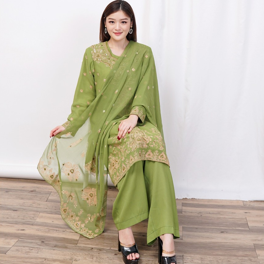 Helena Sari India One set lengkap dengan selendang