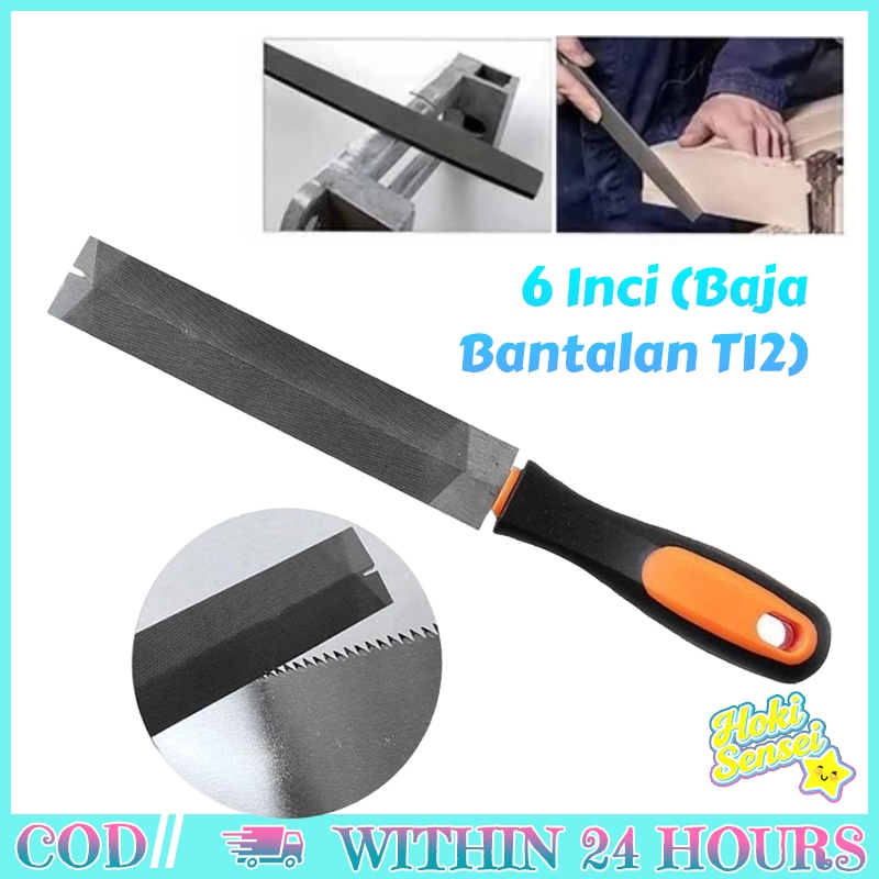 Kikir Berlian 6inch T12 Baja Kikir Gergaji Gigi Halus Alat Amplas Pengamplasan Kayu Kikir Khusus