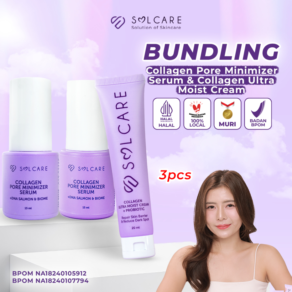 BELI 3 DAPAT 12  Solcare Bundling Collagen Serum + Cream