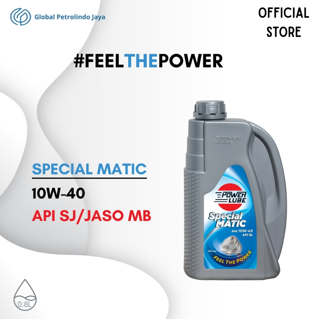 Powerlube Matic Special SAE 10W-40 API SJ // Untuk Mesin Motor Matic