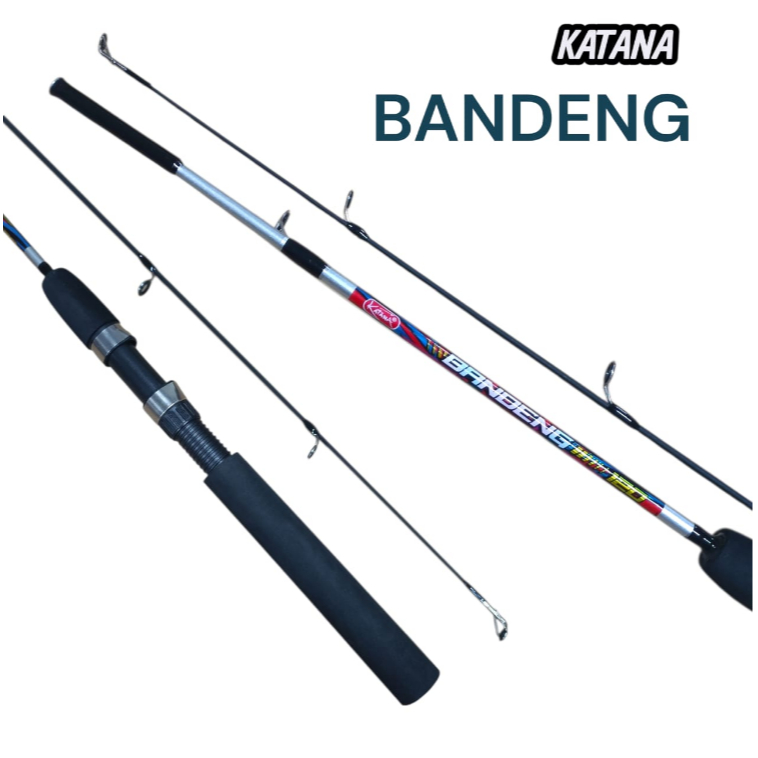 Joran Pancing Bandeng Katana 120 135 150 cm | 2 Sambung Center Join 10-25lbs Medium Action Kuat Angk