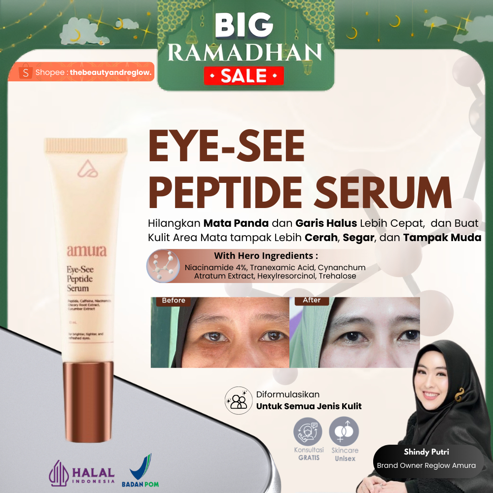 Amura Skincare Eye See Peptide Serum Untuk Menghilangkan Mata Panda dan Kantung Mata Official