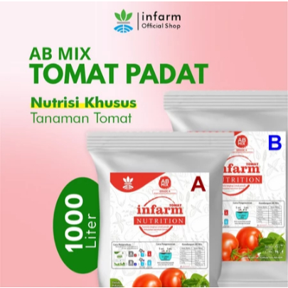 INFARM - Nutrisi Tanaman AB Mix Tomat 1000 Liter Pupuk untuk hidroponik dan Tanah Infarm AB Mix Bubu