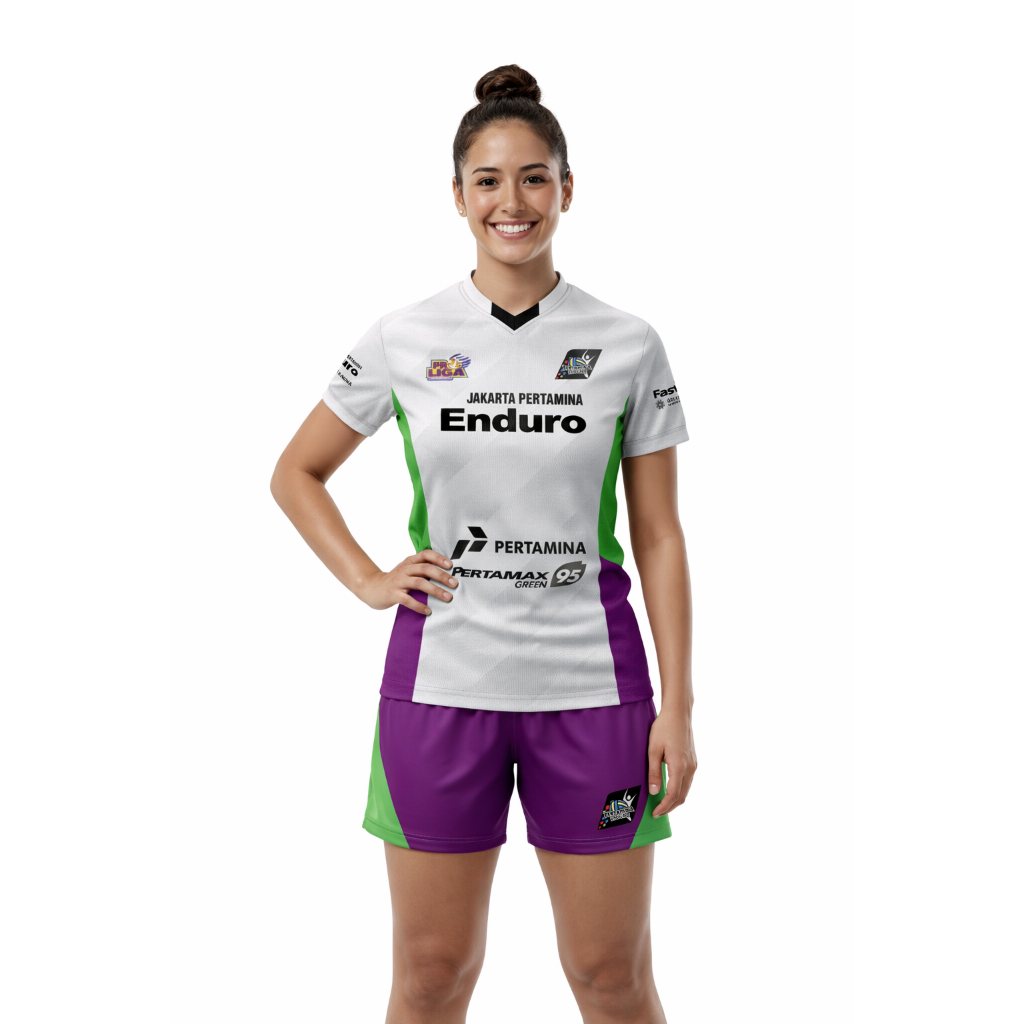 Setelan Baju Celana Voli Jakarta Pertamina Enduro Proliga Wanita 2026