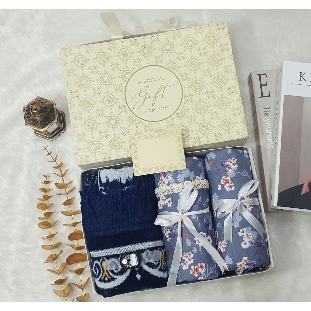 HOT PRODUCT Hamper Hantaran Mukena Motif Dewasa Sejadah Turkey Free Tasbih Digital Idul Fitri