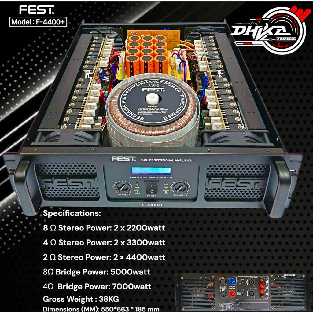 POWER FEST F-4400+ CLASS GB ORIGINAL / Power Amplifier Fest F4400+ Class GB / Power Fest F 4400+ Ori