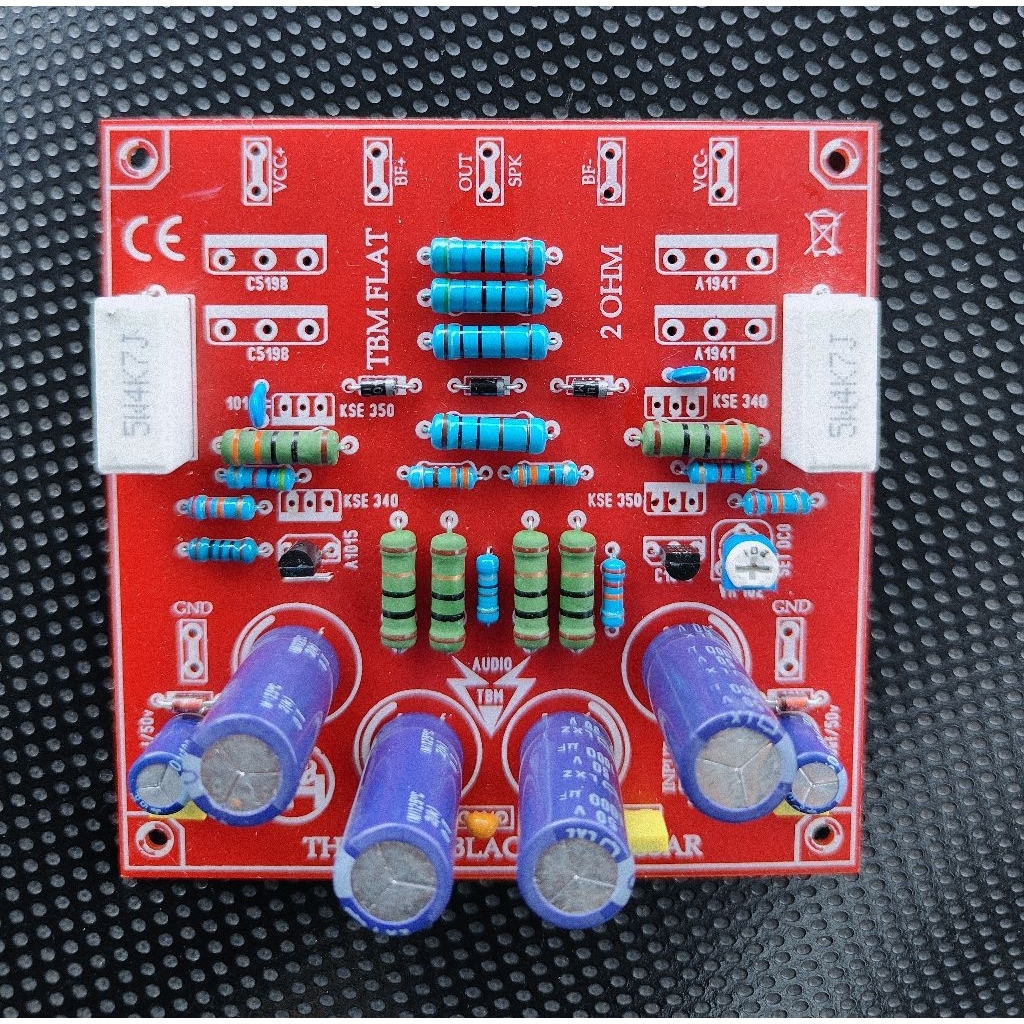 Pcb Ples Komponen Tanpa Tr Driver Tbm 2 ohm Flat