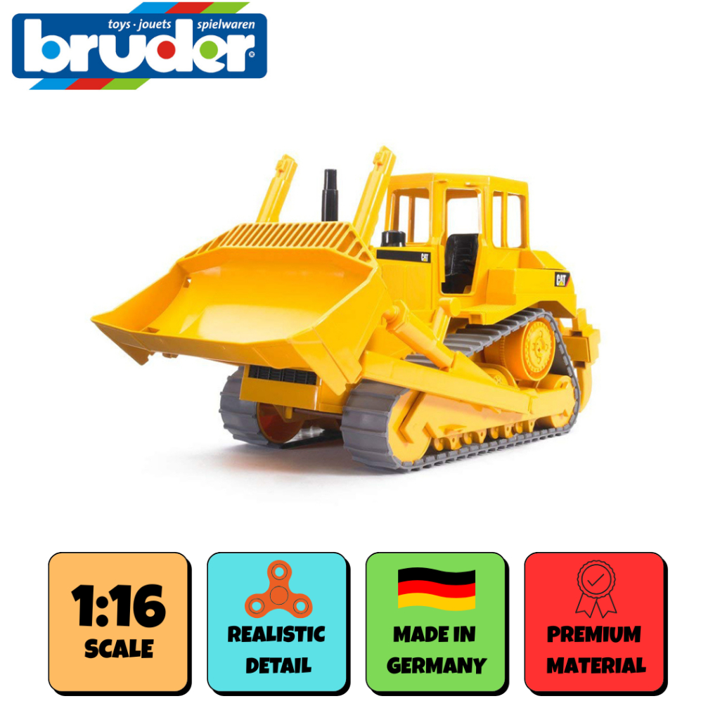 BRUDER 2422 CAT Bulldozer - Mainan Miniatur Truk Konstruksi