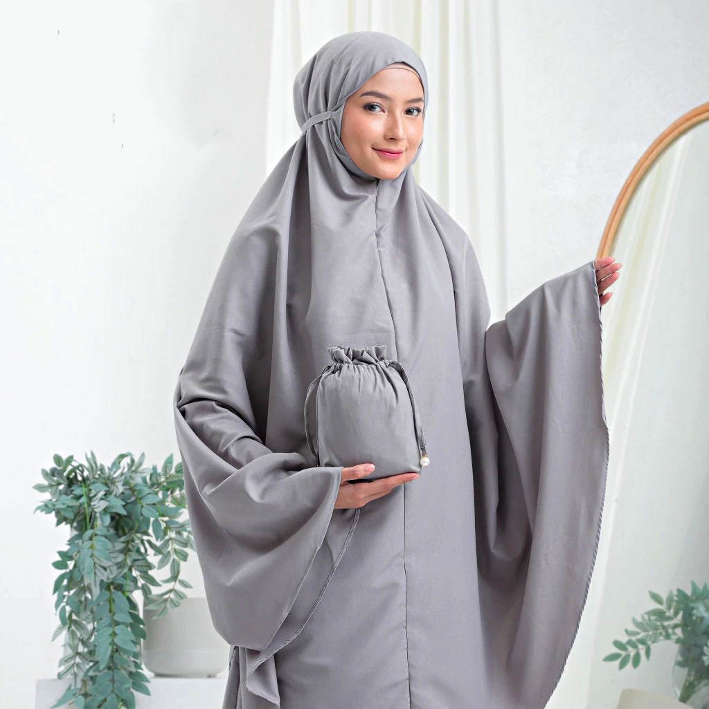 MUKENA TRAVELING POLOS DEWASA JUMBO BAHAN KATUN PREMIUM TIDAK NERWANG SIMPLE DAN PRAKTIS