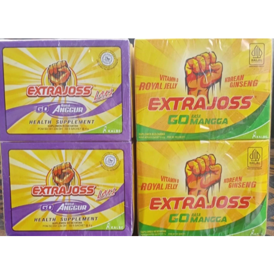 Extrajoss Mangga & Anggur 1 Pack Isi 6 Sachet Rasa Mangga Anggur FMCG