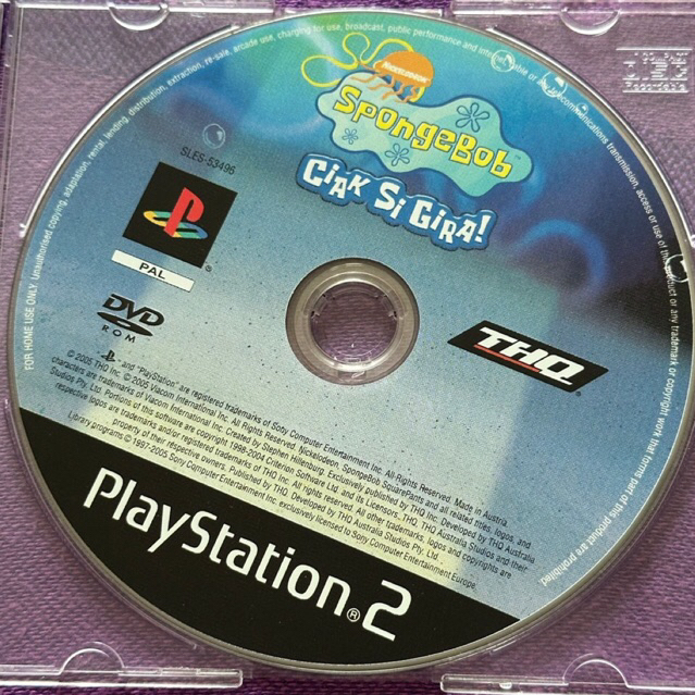 kaset ps2 ori pal spongebob