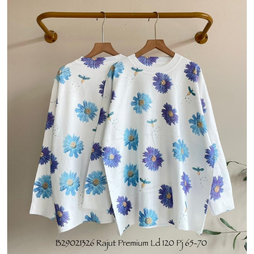 Real pic Original dan TERMURAH Blouse Jumbo rajut PREMIUM Butik / Atasan Oversize rajut PREMIUM Bang