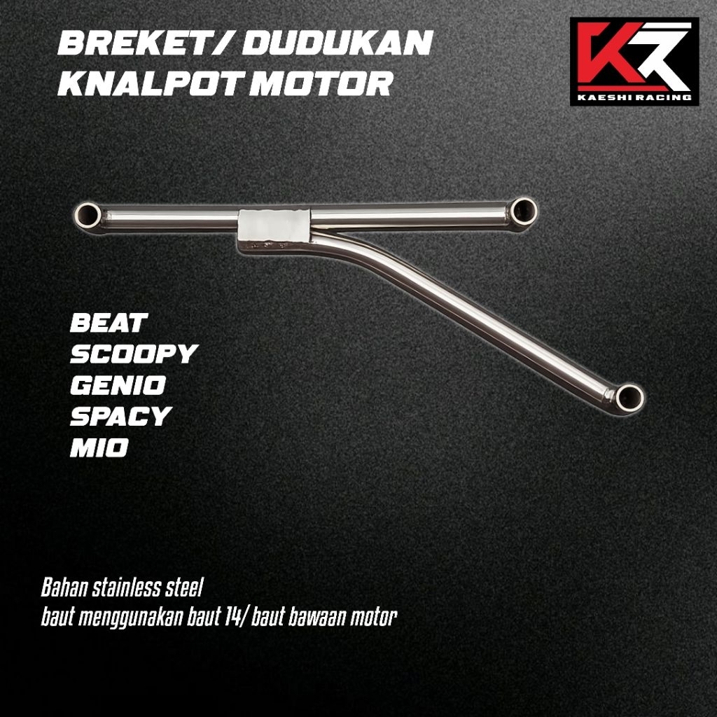 BRAKET KNALPOT/ DUDUKAN KNALPOT RACING BEAT MIO SCOOPY GENIO SPACY