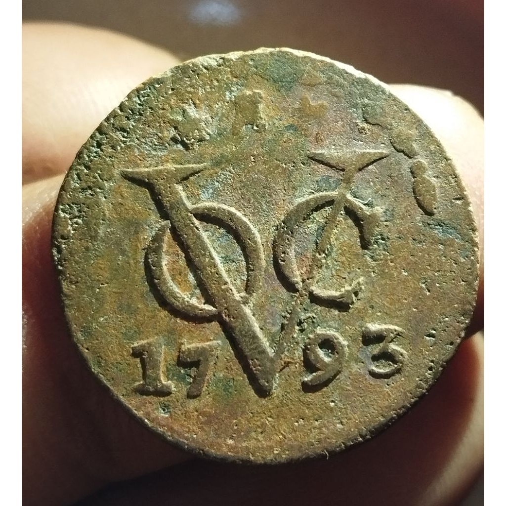 Uang koin VOC thn 1793 detail sesuai foto Asli
