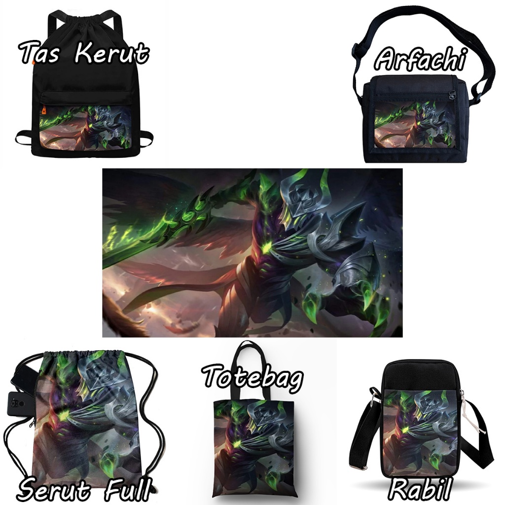 Tas Ransel Kanvas Tebal Motif Argus Mobile Legends MLBB Anti Air Kualitas Premium