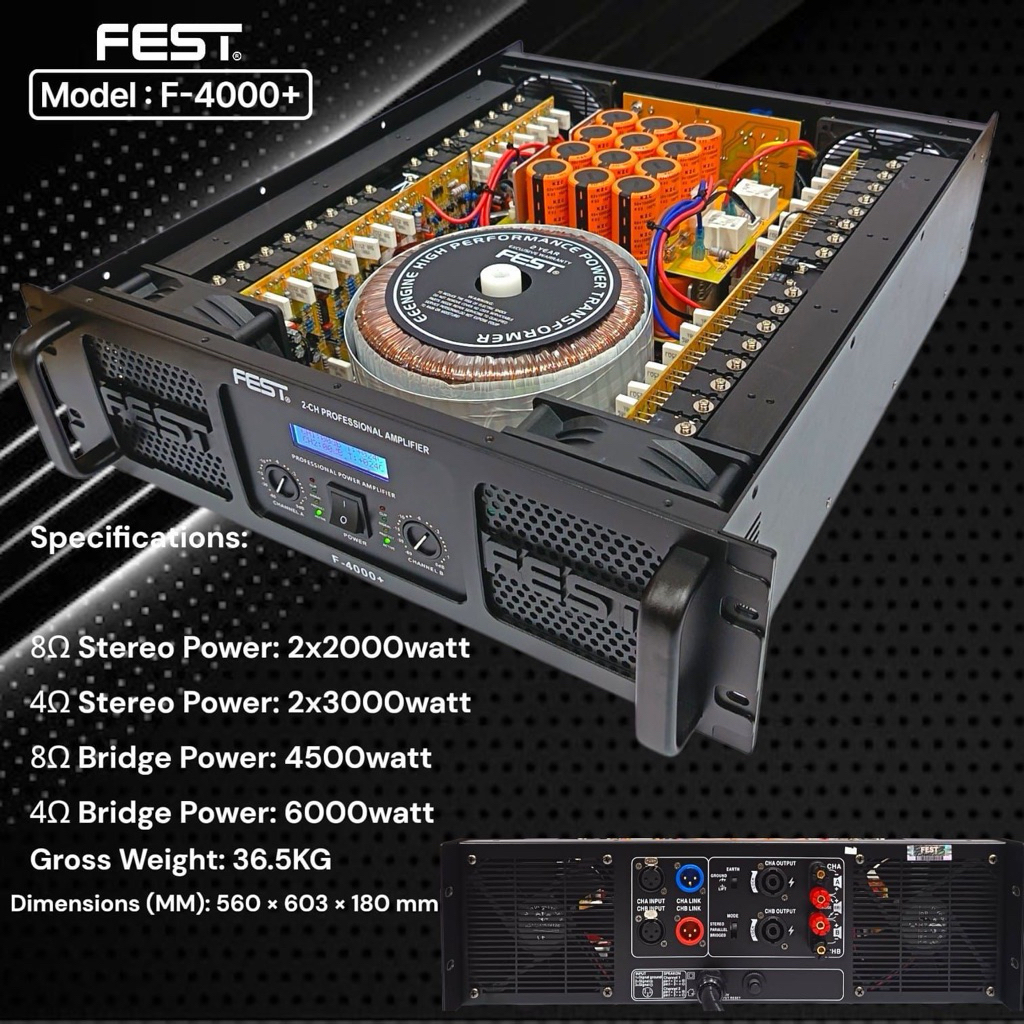Power Fest F 4000 + Original Product Amplifier FEST F4000+ Class GB