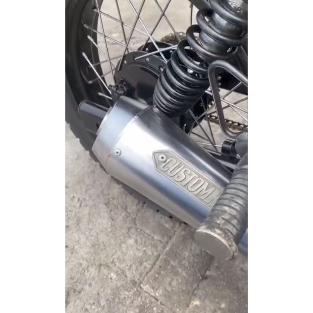 Knalpot Exhaust Kawasaki W175 second suara ngebass custom