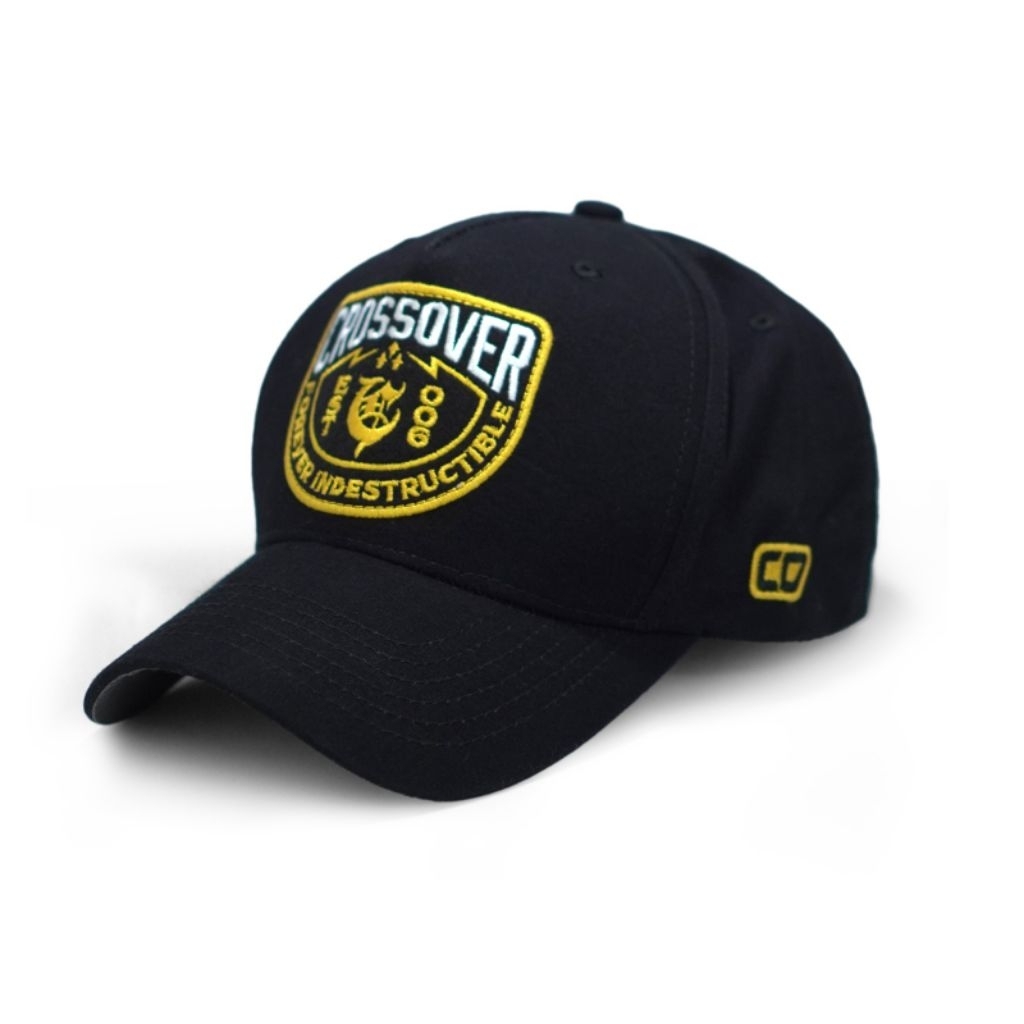 Topi Curve Hat Crossover Bdg Hitam Indest All Size