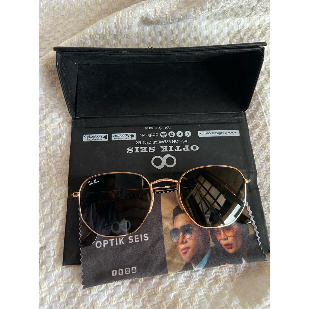 Rey.Ban Hexagonal Metal Flat Lenses RB3548N Sunglasses