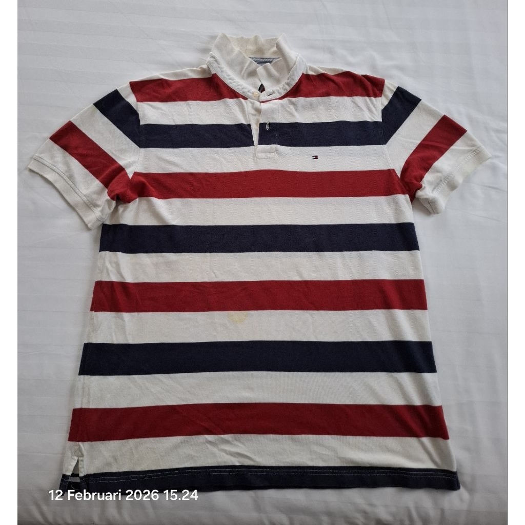 kaos polo tommy hilfiger salur balok